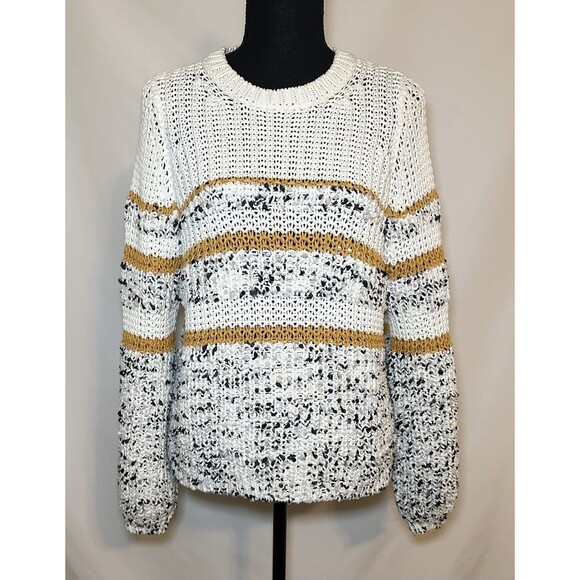 Sezane Sweaters - *RARE* SEZANE Chunky Open Knit Balloon Sleeve Stripe Multicolor Sweater SMALL